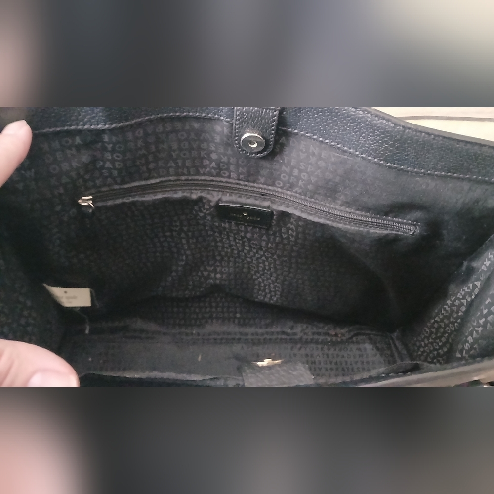 Kate Spade Black Leather Tote Bag - Picture 14 of 16